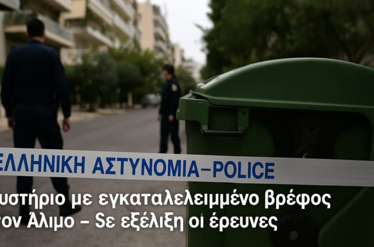 Μυστήριο με βρέφος εγκαταλελειμμένο στον Άλιμο